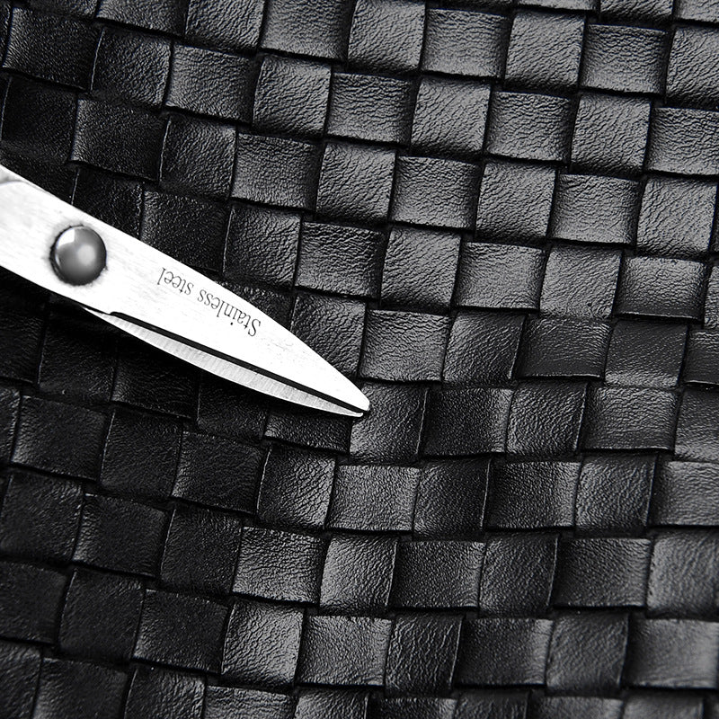 Woven Leather Weekend Duffle Bowlift