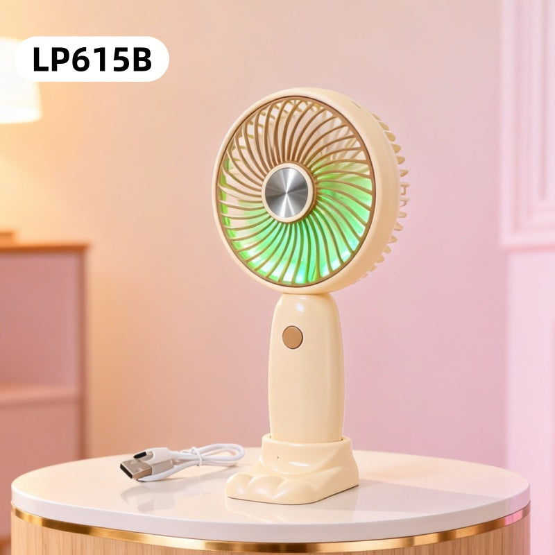 Women's portable handheld fan in playful rabbit design Bowlift