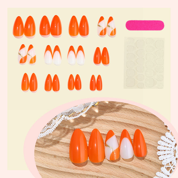 Premium Stylish Press-On Nail Set with Elegant Design Elements Bowlift