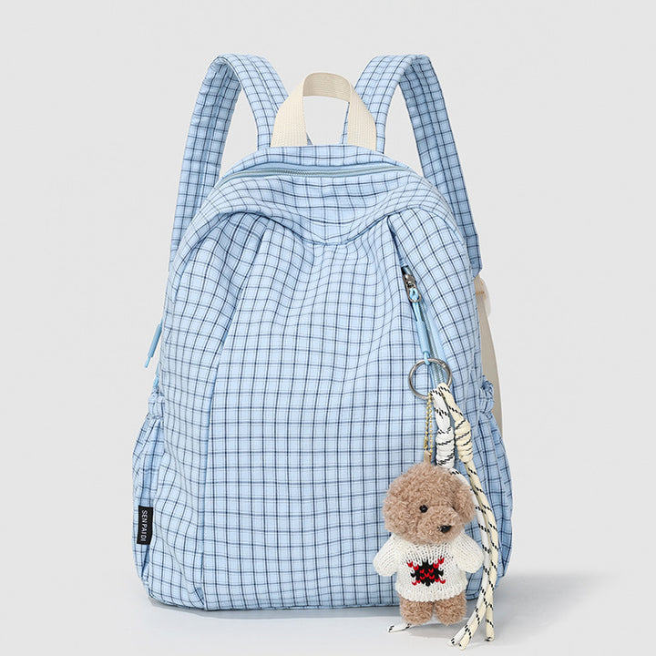 Checked Pattern Backpack
