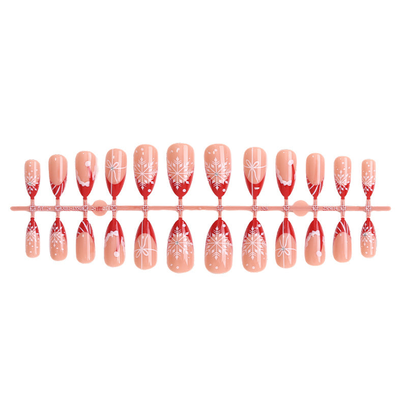 Winter-Themed Press-On Nail Art Set Bowlift