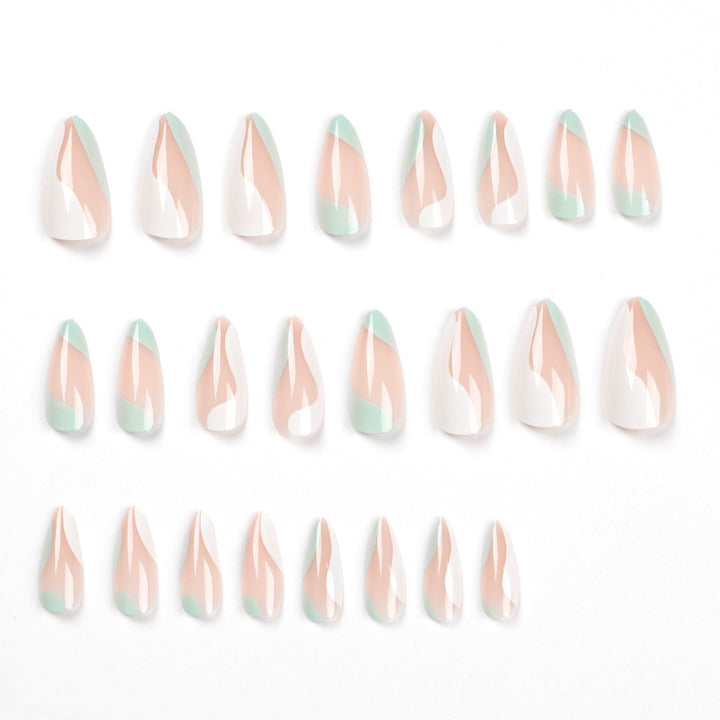 Artificial nail extensions with stylish design Bowlift