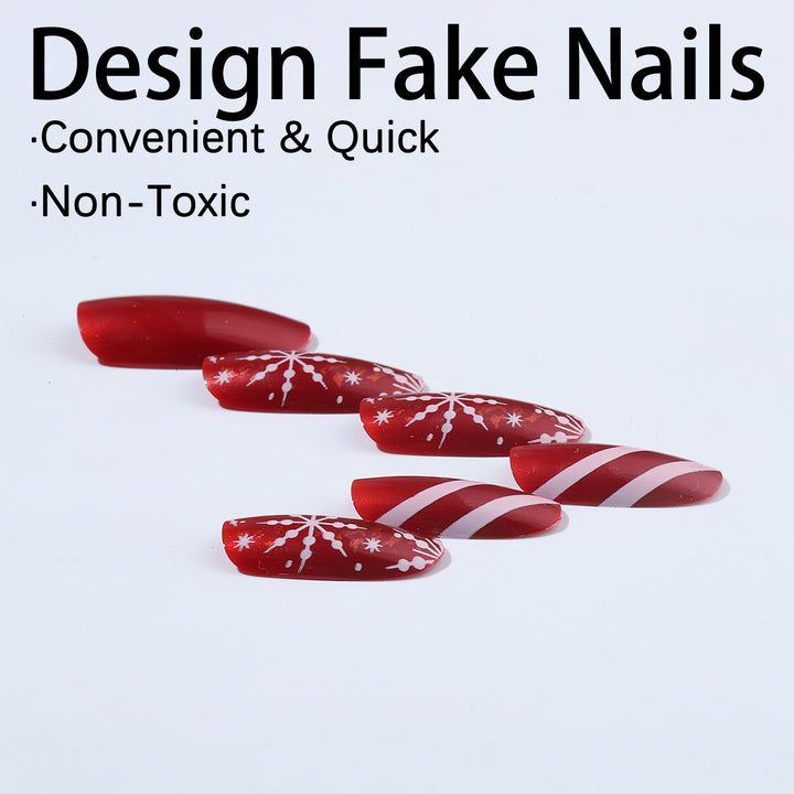 Creative Nail Art Set with winter motifs and glamorous glitter Bowlift