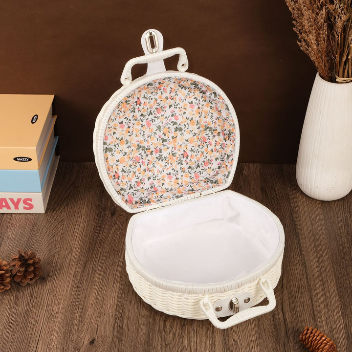 Floral-Inspired Woven Basket Bowlift
