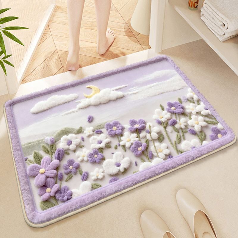 Decorative Floral Bath Mat