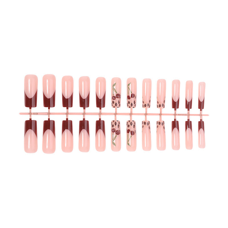 Nail art set with delicate ombre and cherry blossom design Bowlift