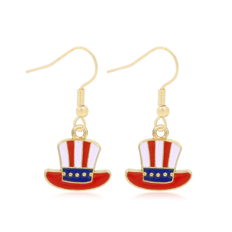 Women's long multi-layer star drop earrings with crystal embellishments and rhodium-plated alloy Bowlift