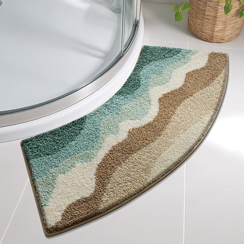 Floral Design Memory Foam Bath Mat Bowlift
