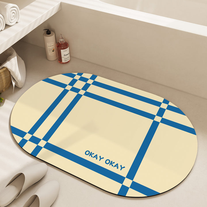 Floral Design Cotton Bath Mat Bowlift