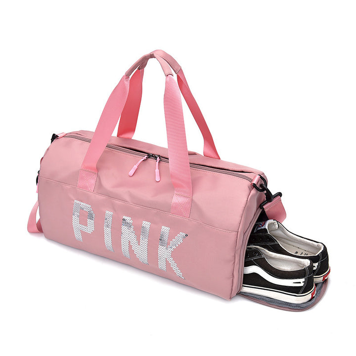 Multifunctional Sports Bag with Shiny Sequin Design Bowlift