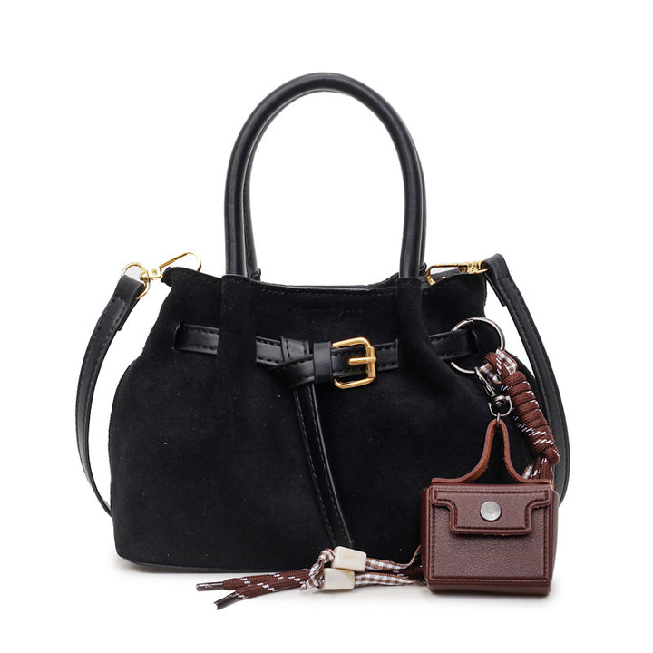 Elegant Suede Handheld Bag Bowlift