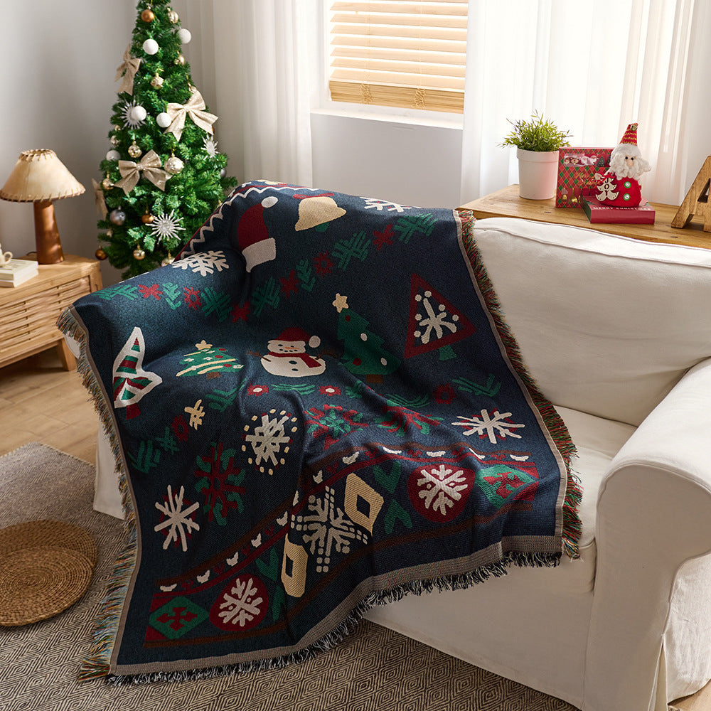 Festive Holiday-Themed Throw Blanket