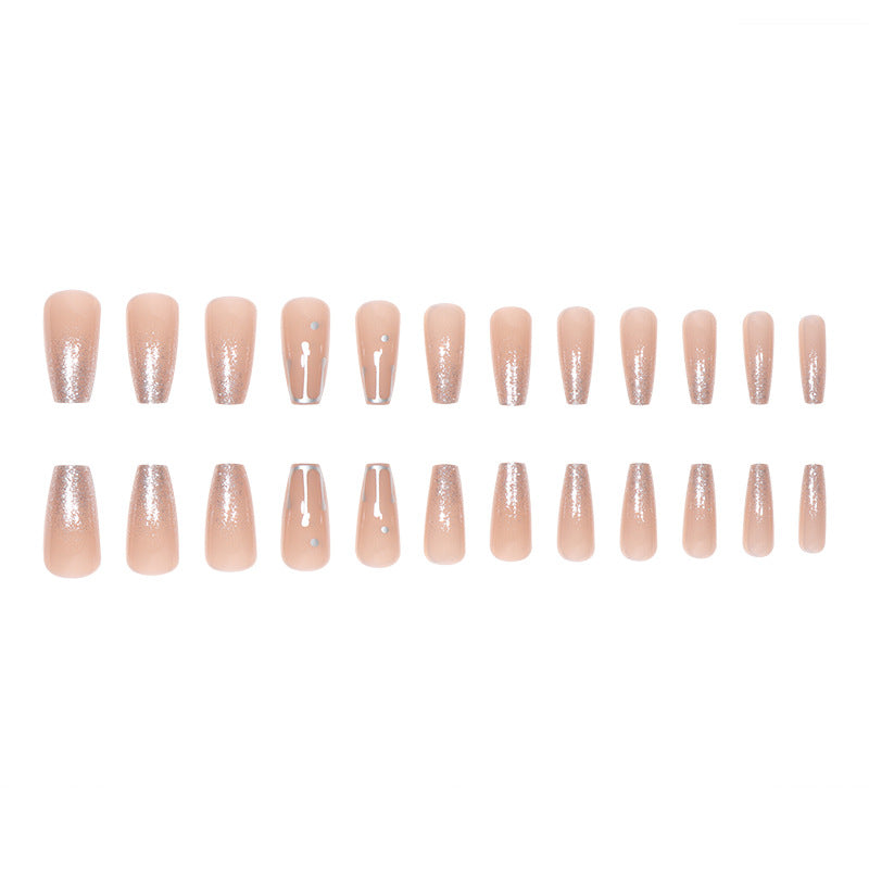 Glamorous Glitter Gradient Stiletto Nails Bowlift