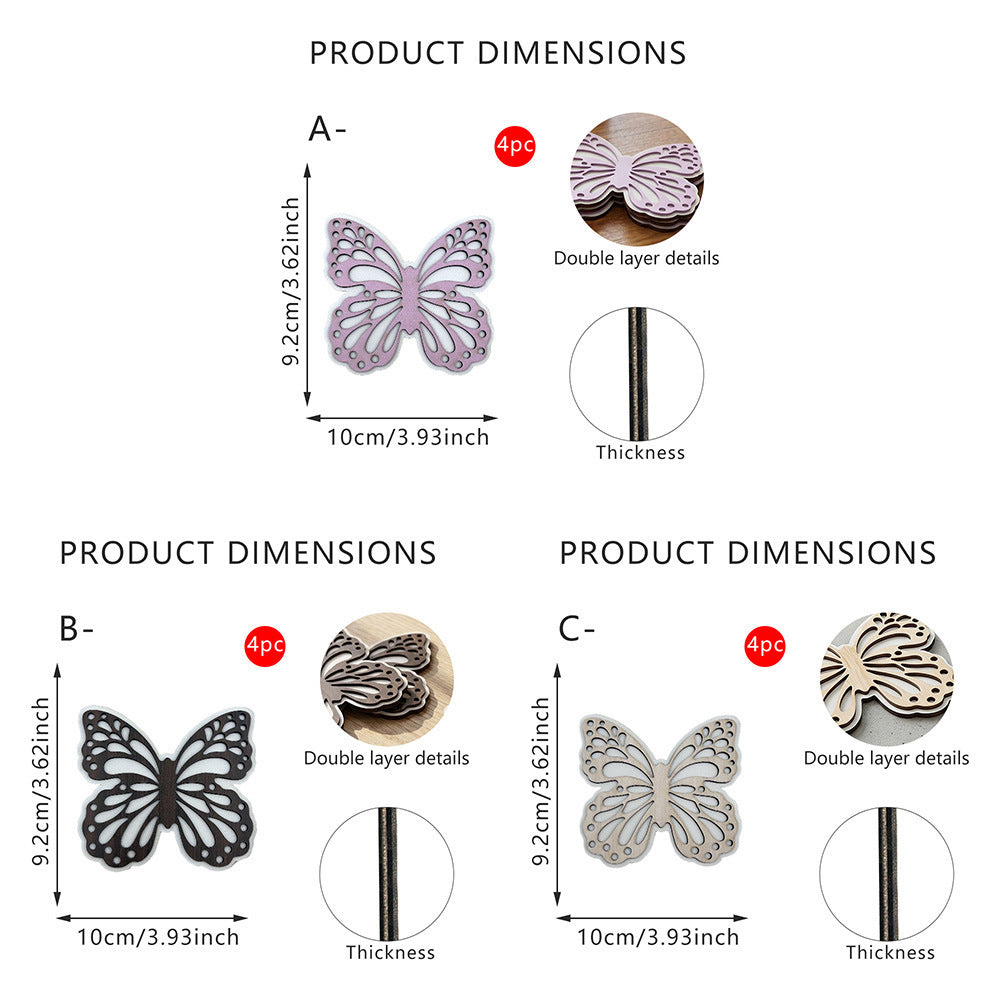 Decorative Butterfly Wooden Figure Bowlift