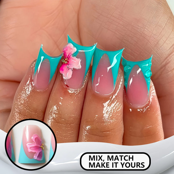 Artistic Floral Nail Art Extensions Bowlift 1787913980