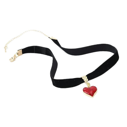 Velvet Heart Charm Choker Bowlift