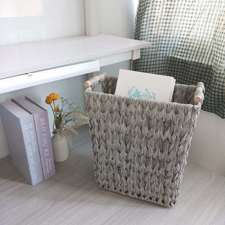 Decorative Woven Storage Bin Bowlift