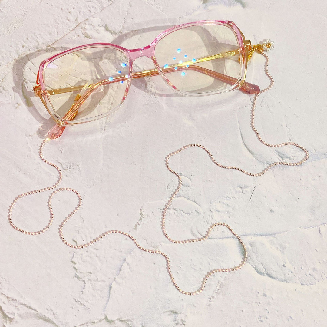 Eyewear chain with pearls and gold pendants Bowlift