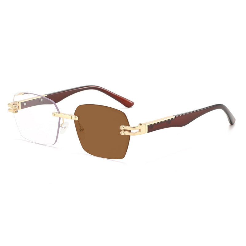 Men's Elegant Square Sunglasses with Wooden Temples Bowlift