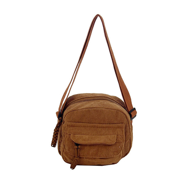 Compact Corduroy Crossbody Bag Bowlift