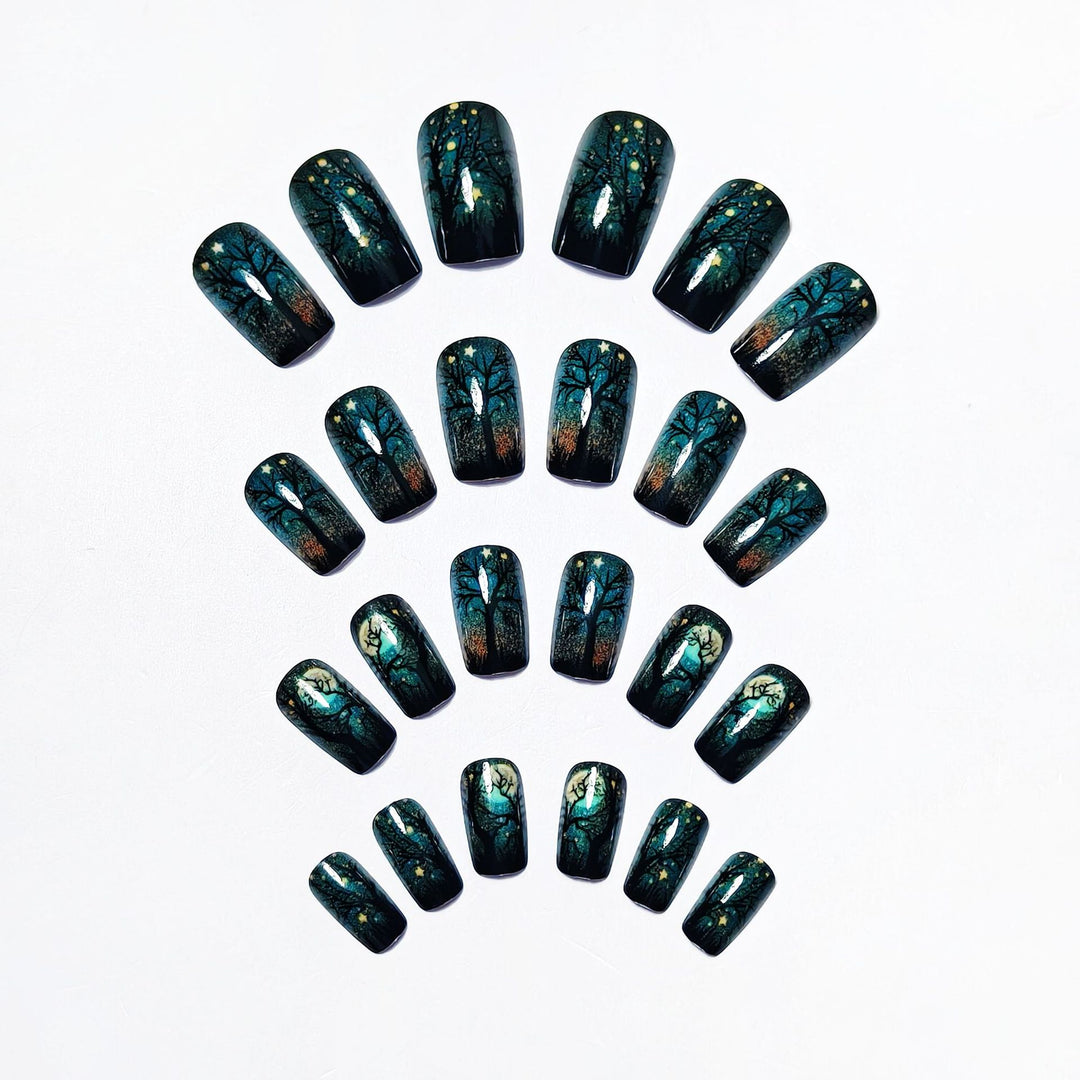 Artistic Night Sky Nail Art Bowlift