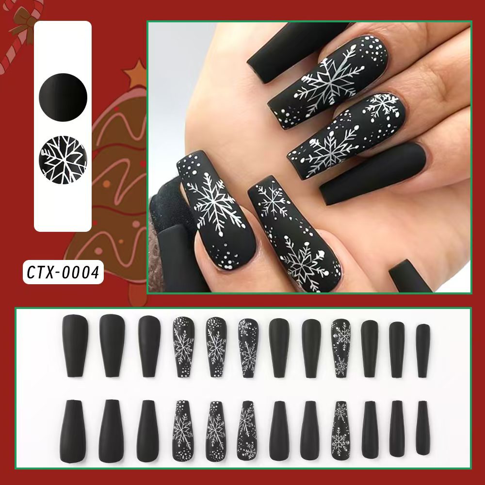 Festive Holiday Themed Press-On Nail Set Bowlift