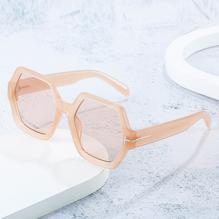 Stylish Oversized Hexagonal Sunglasses Bowlift