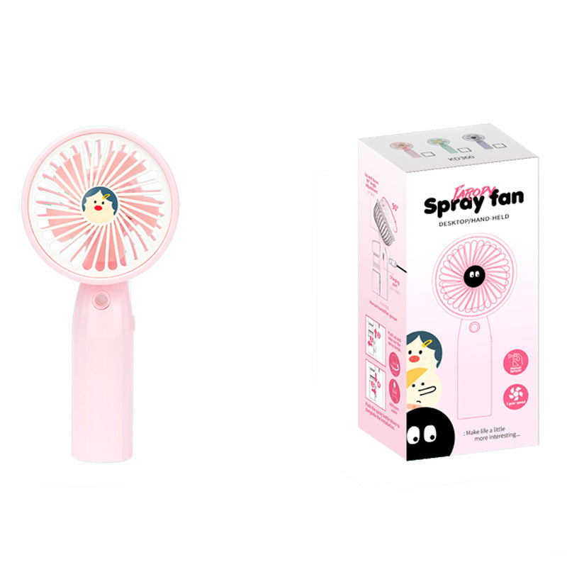 Women portable mini mist fan with creative spray function Bowlift