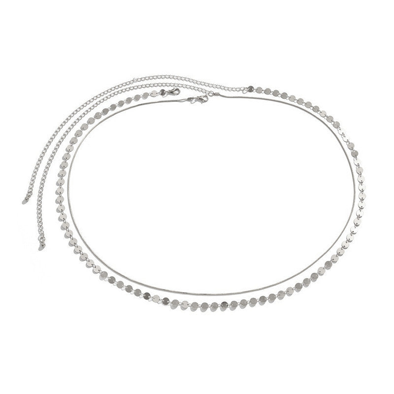 Elegant Layered Chain Belt Bowlift