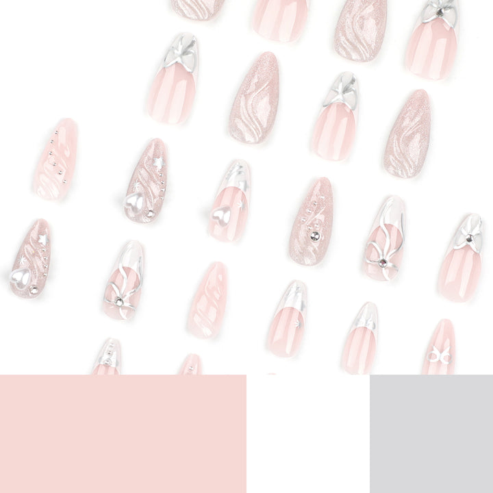 Artful stiletto nails with elegant decoration Bowlift