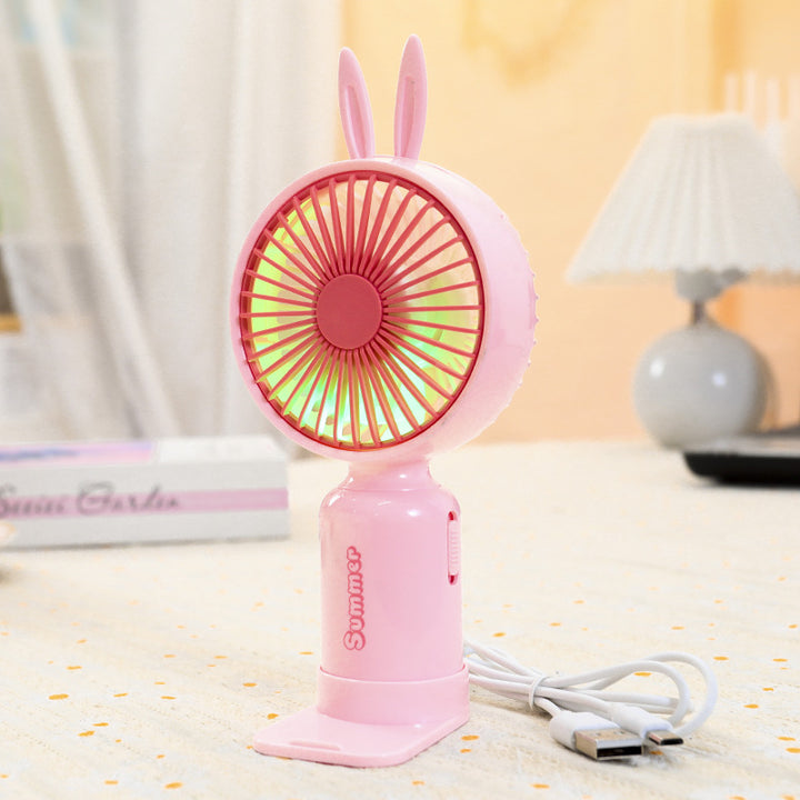 Women's Portable Fan with Cute Ears Bowlift