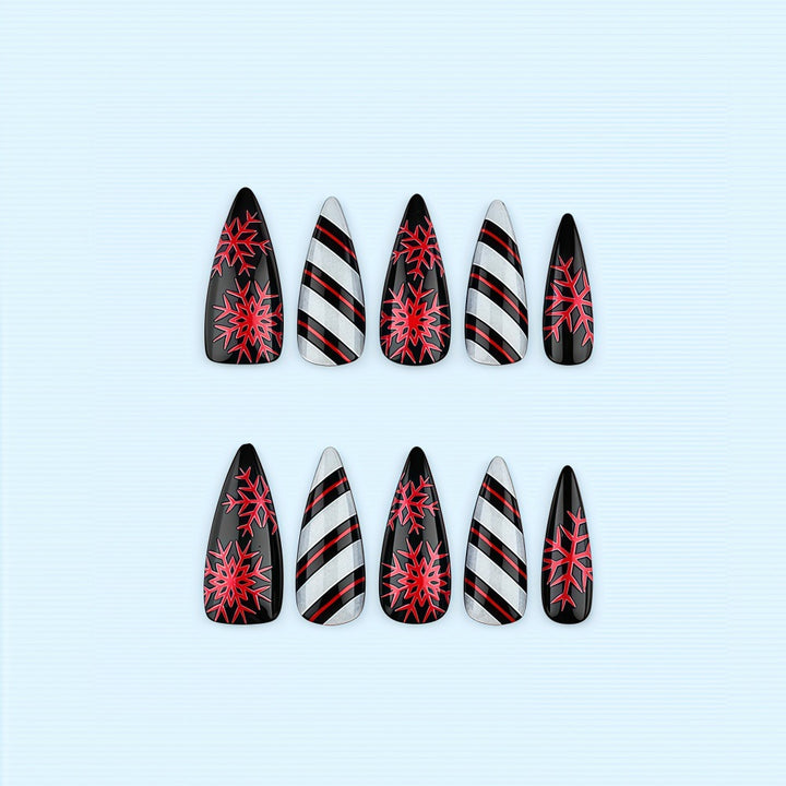 Creative Nail Art with Geometric Design Bowlift