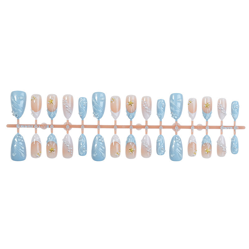 Luxurious Decorative Press-On Nail Art Set Bowlift