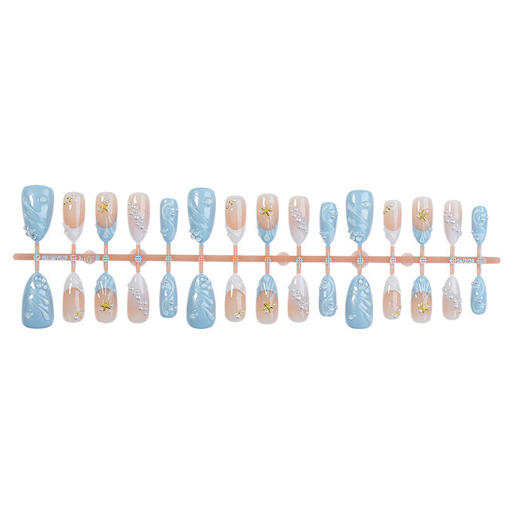 Luxurious Decorative Press-On Nail Art Set Bowlift