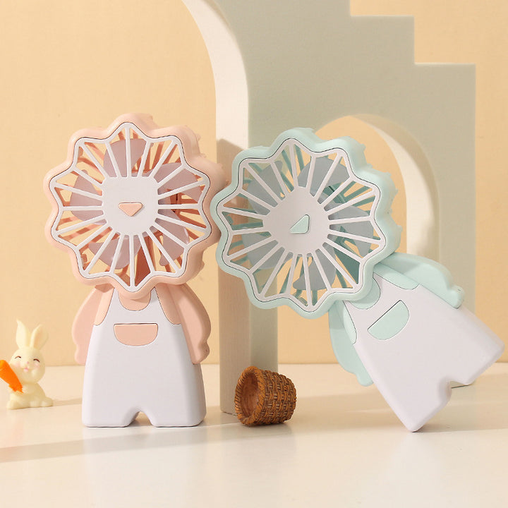 Ladies Portable Hand Fan in Cute Lion Design Bowlift