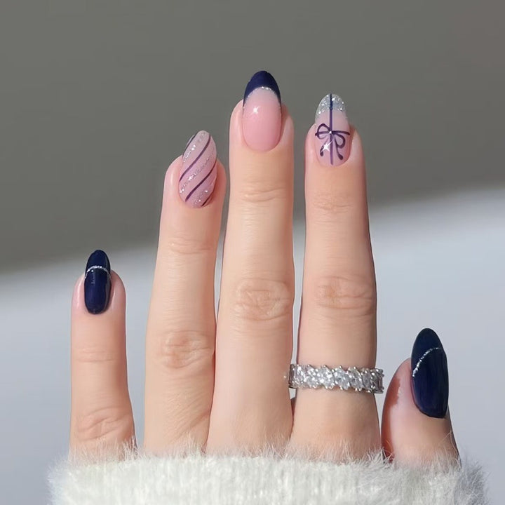 Creative artificial nails with elegant design Bowlift