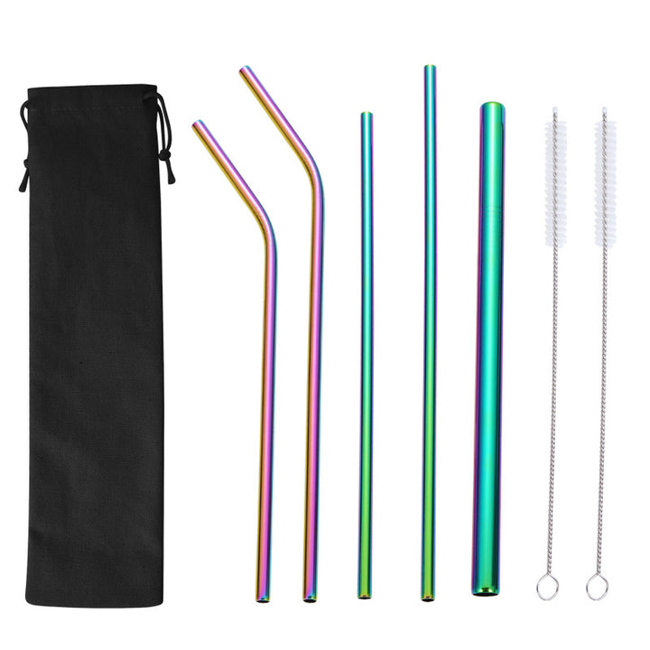 Stainless Steel Straw Set with Cleaning Brushes Bowlift