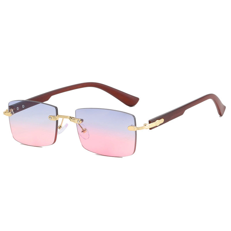 Ladies fashionable square sunglasses with exquisite gold frame Bowlift