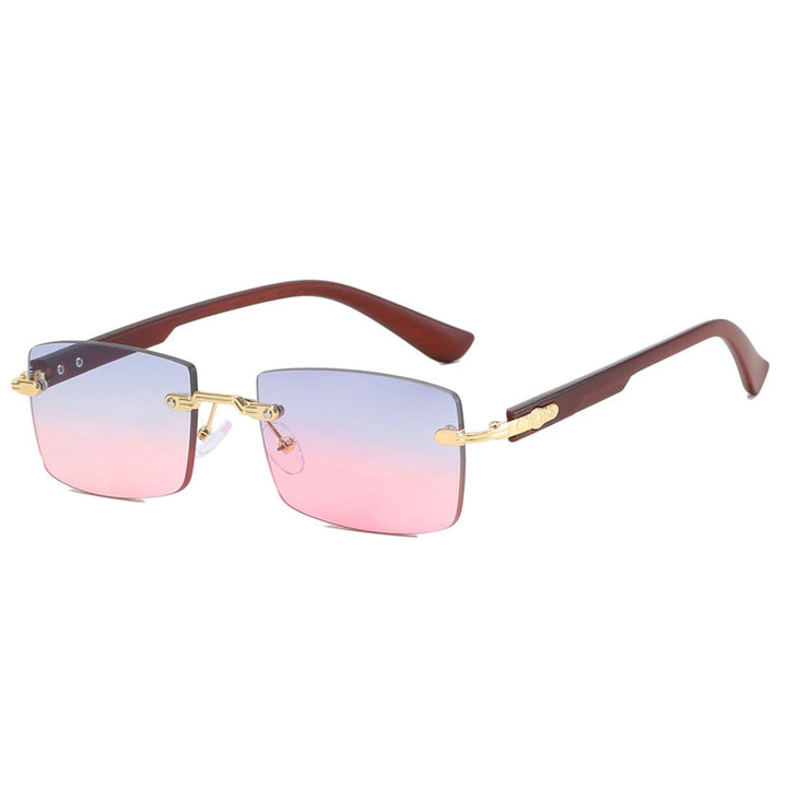 Ladies fashionable square sunglasses with exquisite gold frame Bowlift