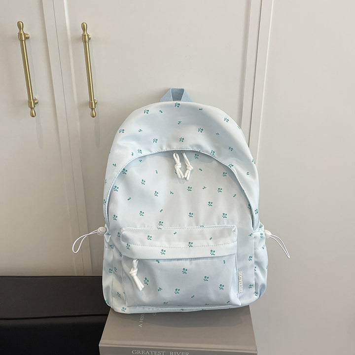 Floral-Patterned Casual Backpack