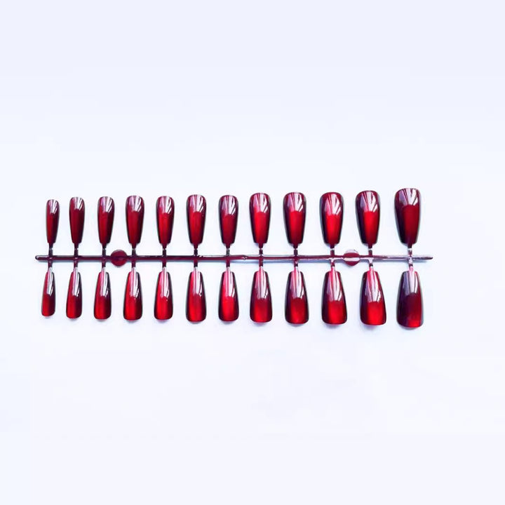 High-Gloss Almond-Shaped Press-On Nail Set Bowlift