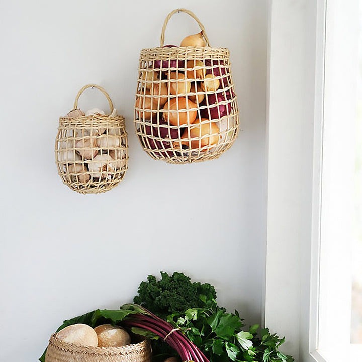 Handmade storage basket made of natural material Bowlift