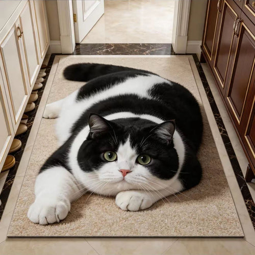 Cat-Themed Plush Area Mat
