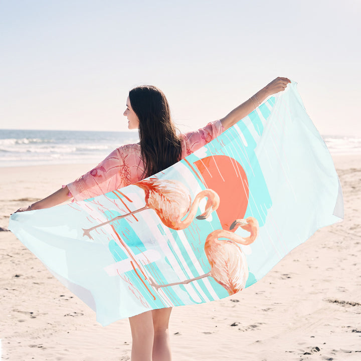Beach towel with elegant jellyfish pattern Bowlift