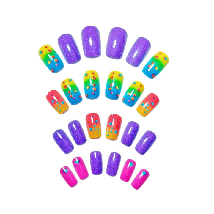 Creative Rainbow Gradient Nail Art Bowlift