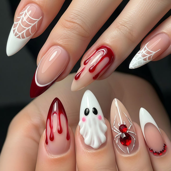 Halloween Nail Art Set with Creepy Designs Bowlift