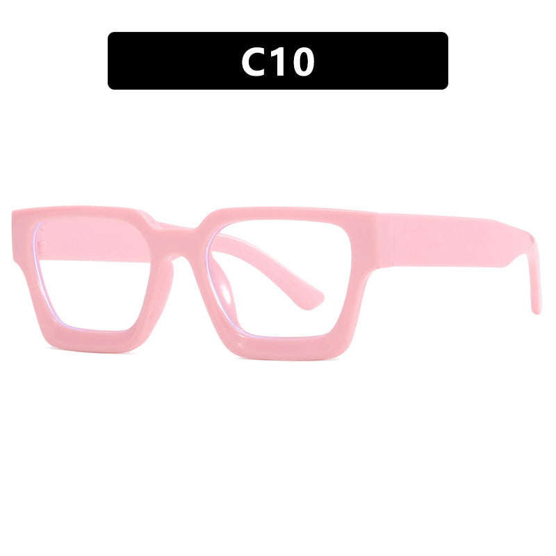 Women's fashionable square reading glasses with transparent frame construction Bowlift