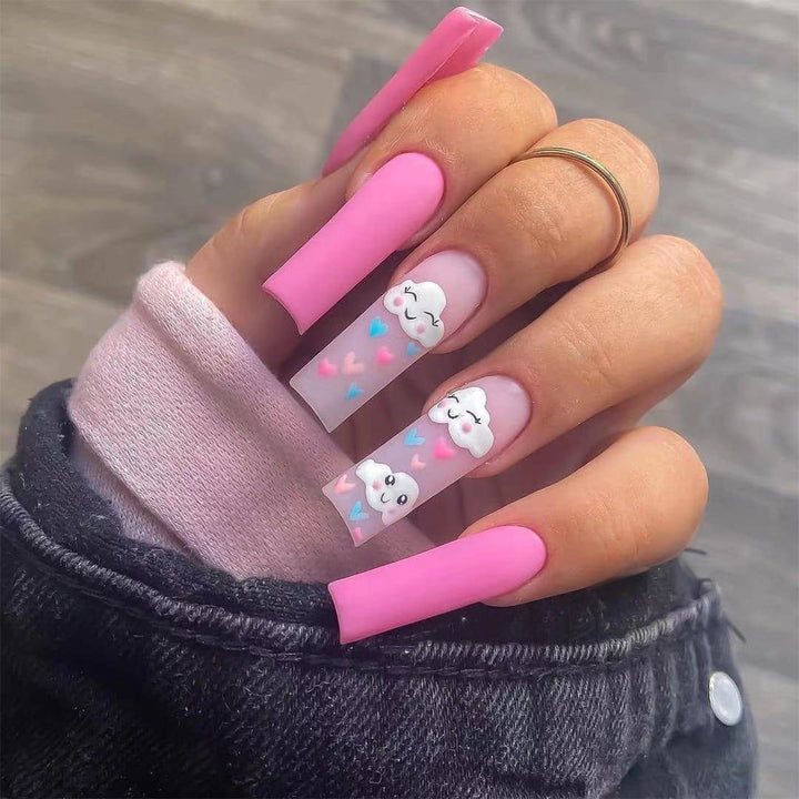 Artful Nail Art with Cute Cloud and Heart Designs Bowlift
