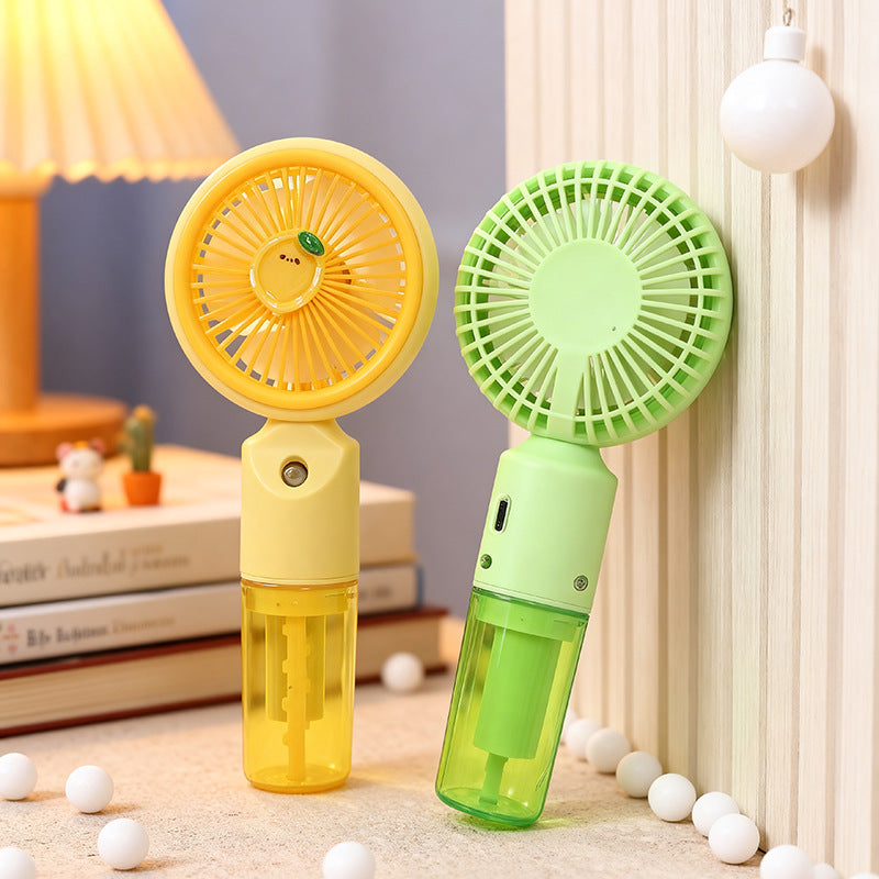 Women Portable Spray Fan with USB Connection and Innovative Design Bowlift