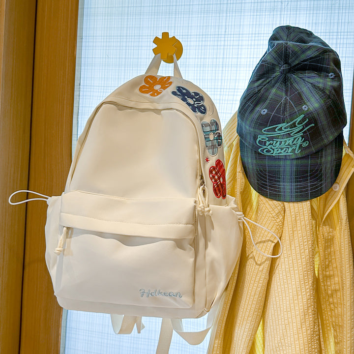 Floral Embellished Casual School Backpack